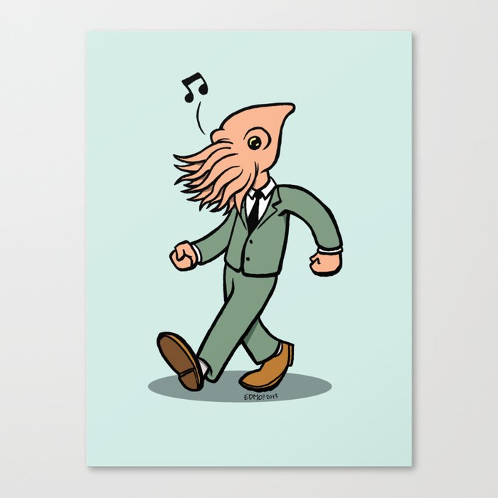 Whistling Squidface Canvas Print