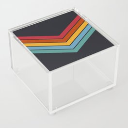 Ploma - Classic V Shape 70s Summer Style Retro Stripes Acrylic Box