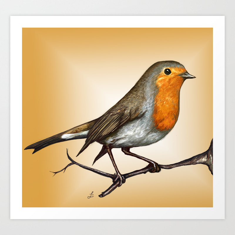 Robin Bird Art Print By Laura De Breuil Society6