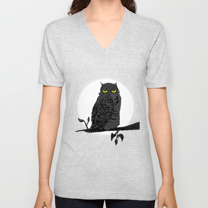 Night Owl V. 2 V Neck T Shirt