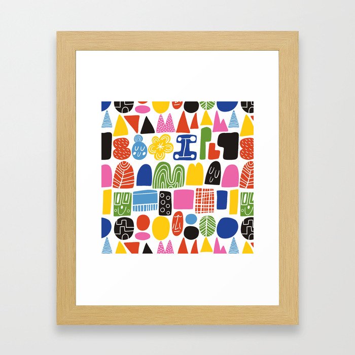 So many colors to be happy Framed Art Print
