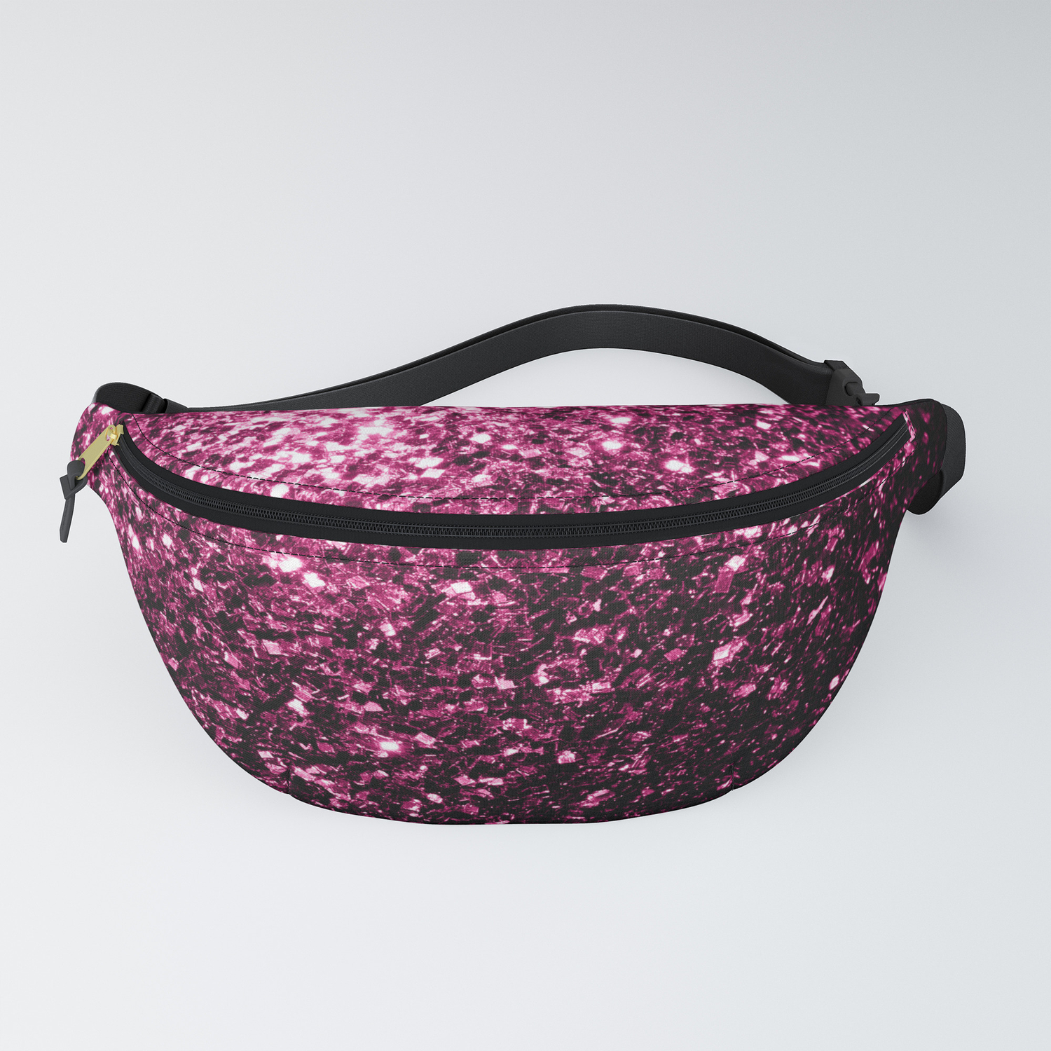 pink sequin fanny pack