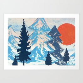 Pine & Sun Art Print