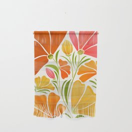 Spring Wildflowers Floral Illustration Wall Hanging