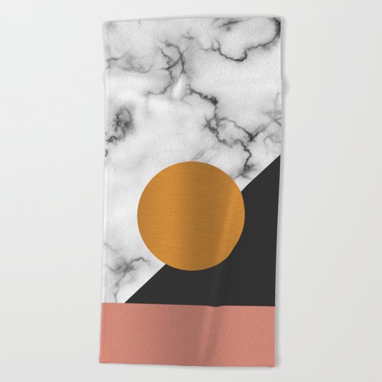 Marble & metals Beach Towel