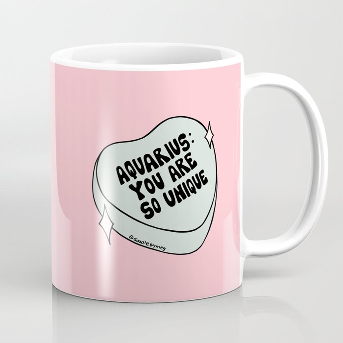 Aquarius Conversation Heart Coffee Mug