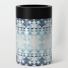 Small diamond ombre pattern - blue Can Cooler