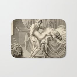 Jean Frédéric Maximilien de Waldeck Erotica Lovers I Bath Mat | Painting, Makinglove, Sensual, Male, Vintage, Romance, Greek, Makelove, Love, Ancient 