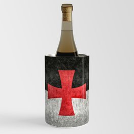 Knights Templar Flag in Super Grunge Wine Chiller