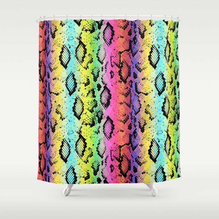 Luxury Snake Print Shower Curtain by stylebytara | Society6