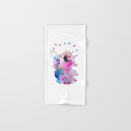 Ballerina with birds Hand & Bath Towel