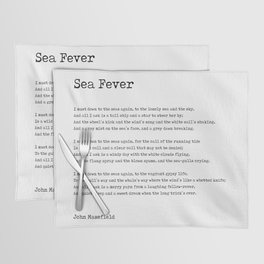 Sea Fever - John Masefield Poem - Literary Print - Typewriter Placemat