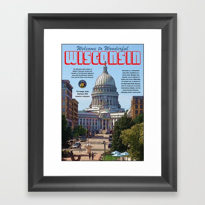 Welcome To Wisconsin Framed Art Print