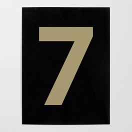 Number 7 (Sand & Black) Poster