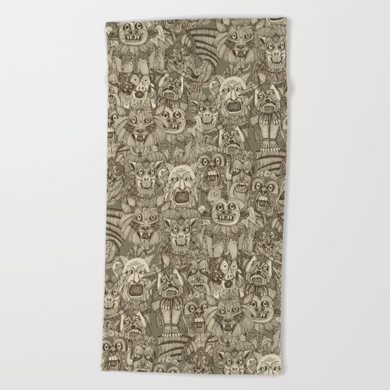 gargoyles vintage Beach Towel