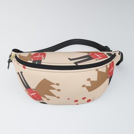 Queen's guard soldier and crown Fanny Pack