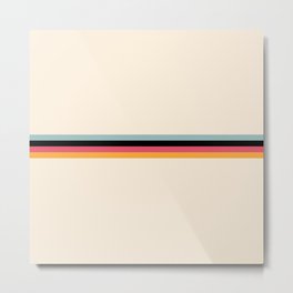 Ishtar - Classic Retro Summer Stripes Metal Print | Holiday, Graphicdesign, Stripe, Abstract, Lifestyle, Summer, Minimal, Striped, Digital, Style 