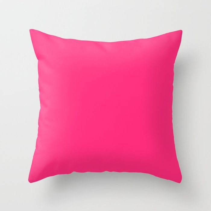 Hot Fuchsia Solid Color  Throw Pillow