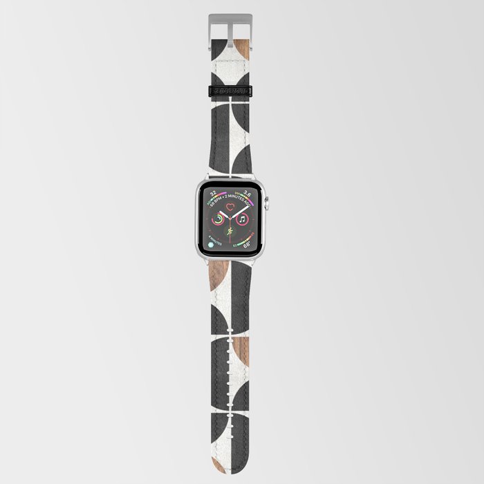 Mid-Century Modern Pattern No.1 - Concrete and Wood Apple Watch Band