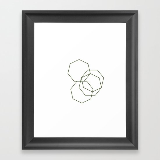 #313 Stone shadows – Geometry Daily Framed Art Print