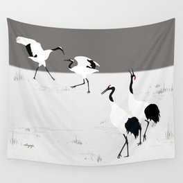 Red crowned Crane Wall Tapestry