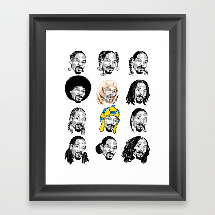 Snoop Dogg Hair Framed Art Print