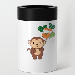 Monkey With Ireland Balloons Cute Animals Can Cooler