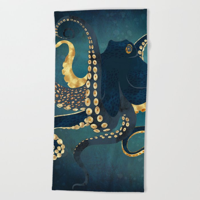 Metallic Octopus IV Beach Towel