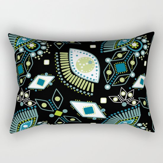 Ethnic pattern . Eyes . Rectangular Pillow
