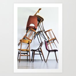 Chairs from 1960s Art Print