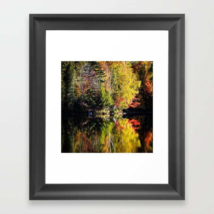 reflecting autumn Framed Art Print