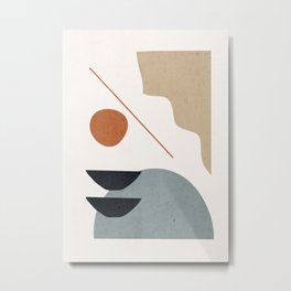 Abstract Minimal Shapes 29 Metal Print | Art, Painting, Minimalist, Thingdesign, Minimal, Simple, Abstract, Illustration, Digital, Shapes 