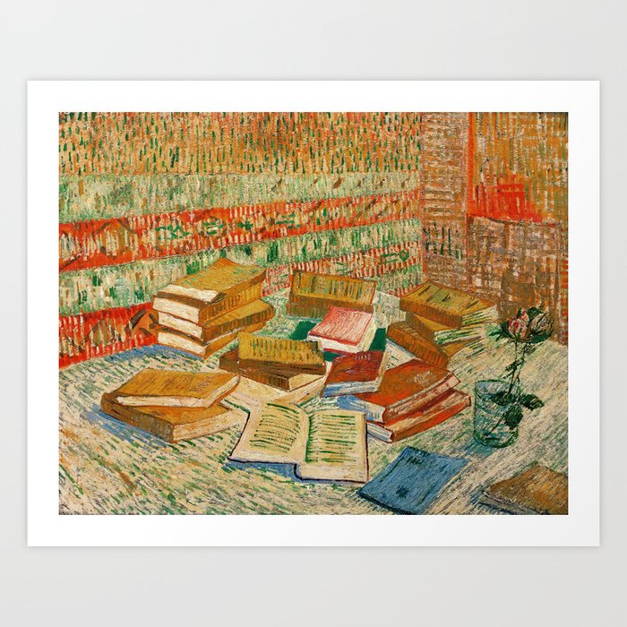 Vincent van Gogh "Still Life - French Novels and Rose" Art Print