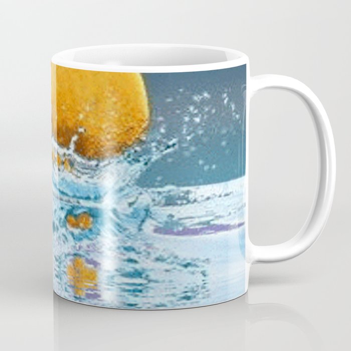 FALLING MOON OCEAN SCI-FI ILLUSION Coffee Mug
