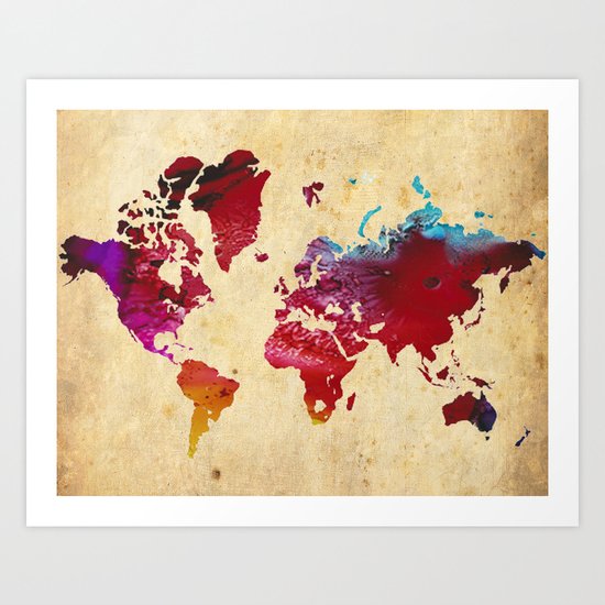 World Map Art Print