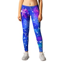 Galaxy Dreamland Leggings | Dreamy, Painting, Acrylic, Night, Space, Girly, Abstract, Universe, Galaxy, Stars 