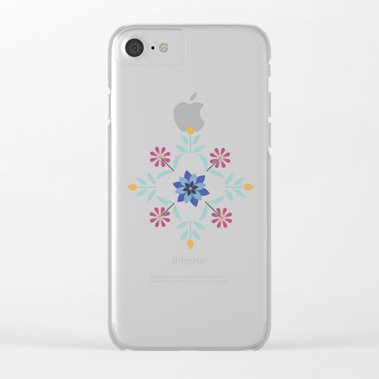 Floral Pattern #3 Clear iPhone Case