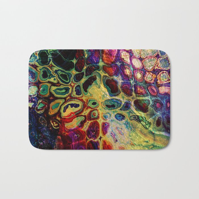 colorful abstract snake skin Bath Mat