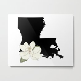Louisiana Silhouette Metal Print | Illustration, Nature 