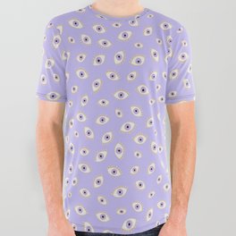 Pastel lilac eyes pattern All Over Graphic Tee