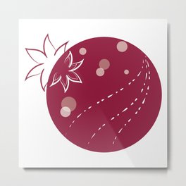 Flower Reflection on a circle  Metal Print