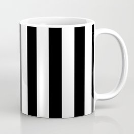 Solid Black and White Wide Vertical Cabana Tent Stripe Mug