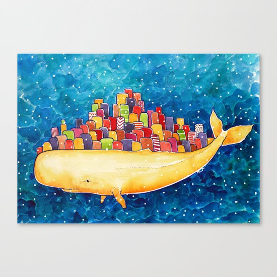 Snow Whale Canvas Print