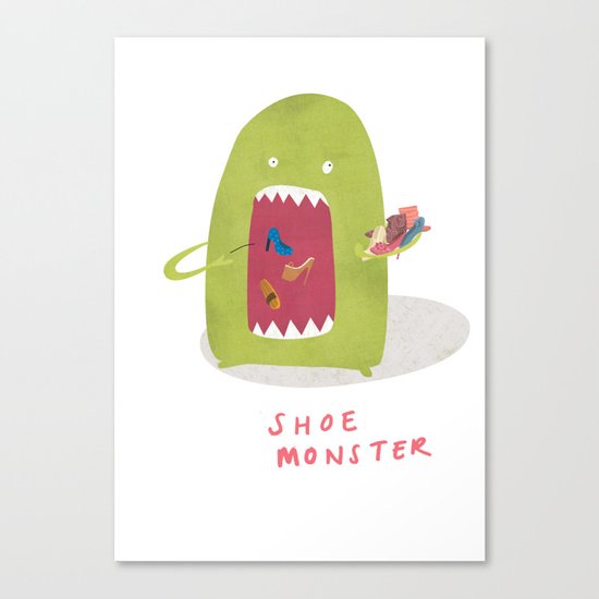 Shoe Monster Canvas Print