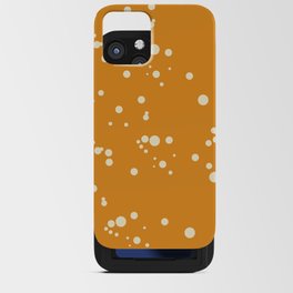 Mustard Yellow with Abstract Dots iPhone Card Case