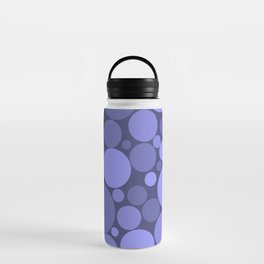Bubbly Mod Dots Abstract Pattern in Periwinkle Purple Tones  Water Bottle
