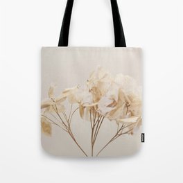 Natural Beige Flower Botanical Tote Bag