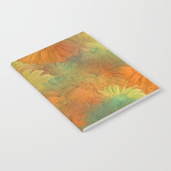 Floral Orange-Yellow-Green Notebook