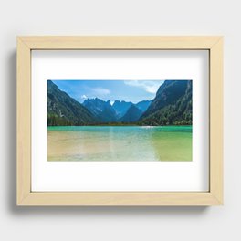 Beautiful Lake between Mountains Recessed Framed Print