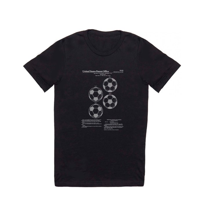 Soccer Ball Patent - Black T Shirt